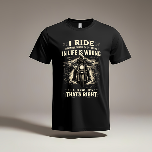 I Ride Because Everything In Life Is Wrong Biker T-Shirt